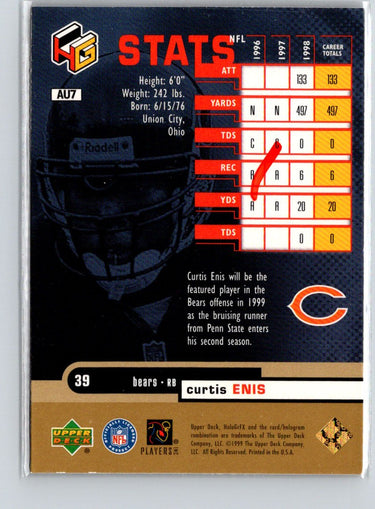 1999 Upper Deck HoloGrFX #AU7 Curtis Enis AuSome G25