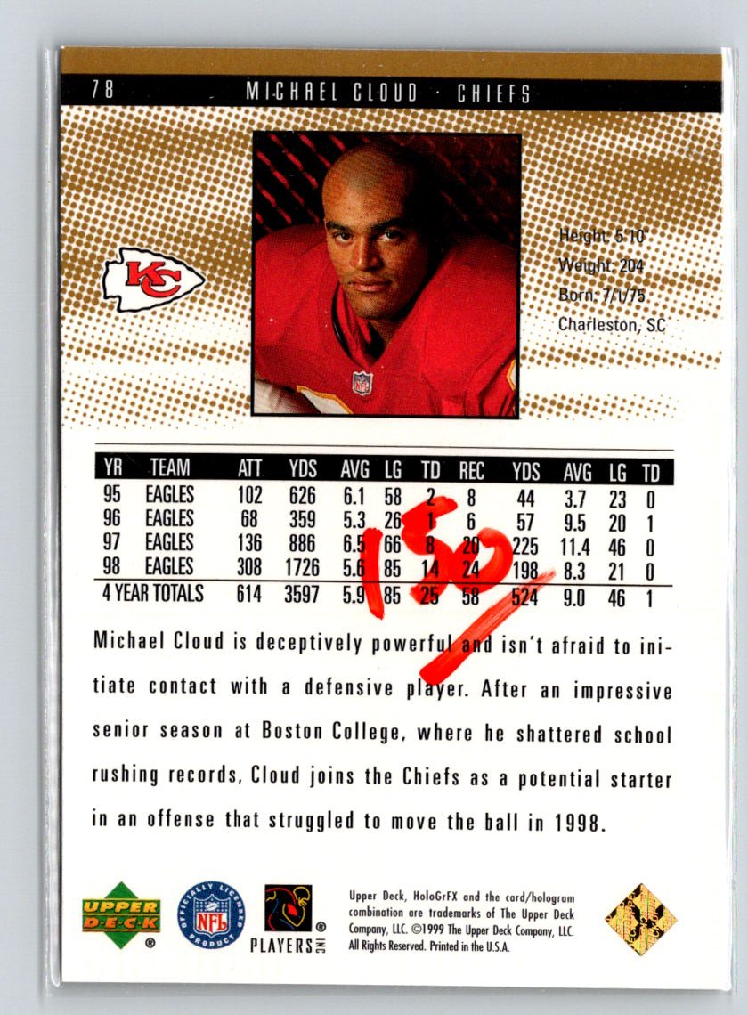 1999 Upper Deck HoloGrFX #78 Michael Cloud AuSome G25