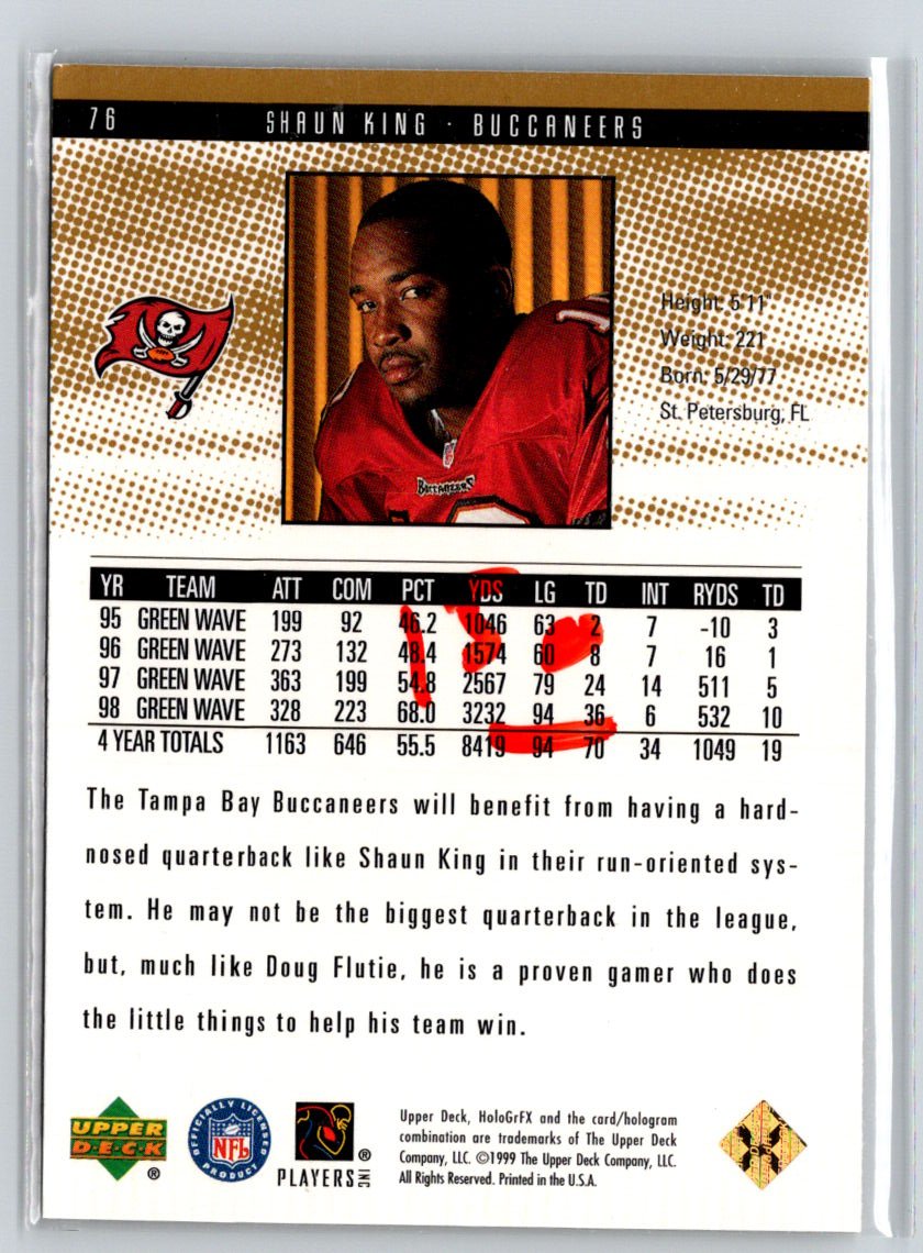 1999 Upper Deck HoloGrFX #76 Shaun King AuSome G25