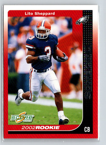2002 Score #319 Lito Sheppard Scorecard #/400 G25