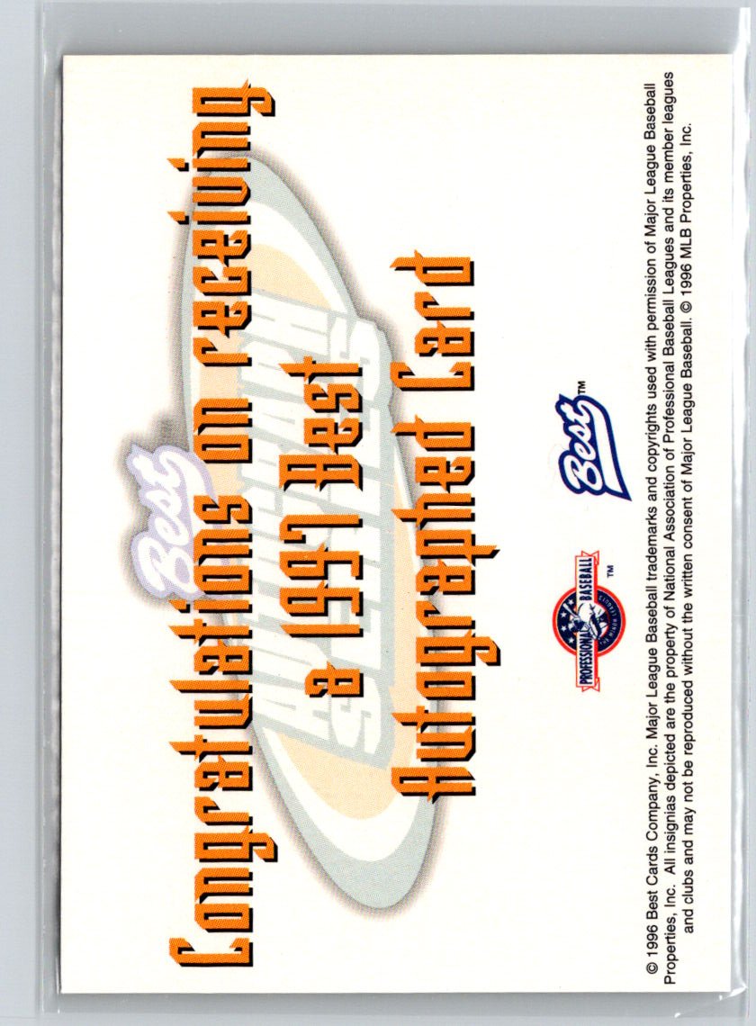1997 Best #NNO Randy Winn Autographs Autograph Series G26