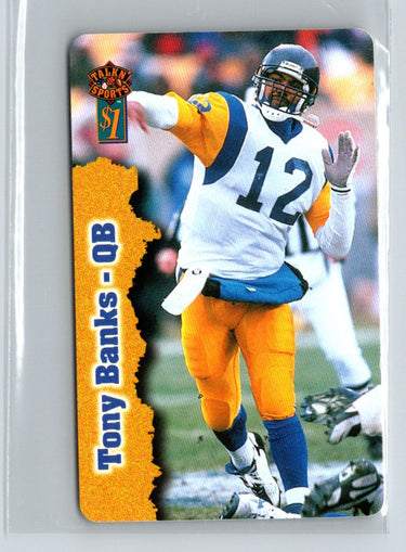 1997 Score Board Talk N' Sports #13 Tony Banks Phone Cards $1 G26