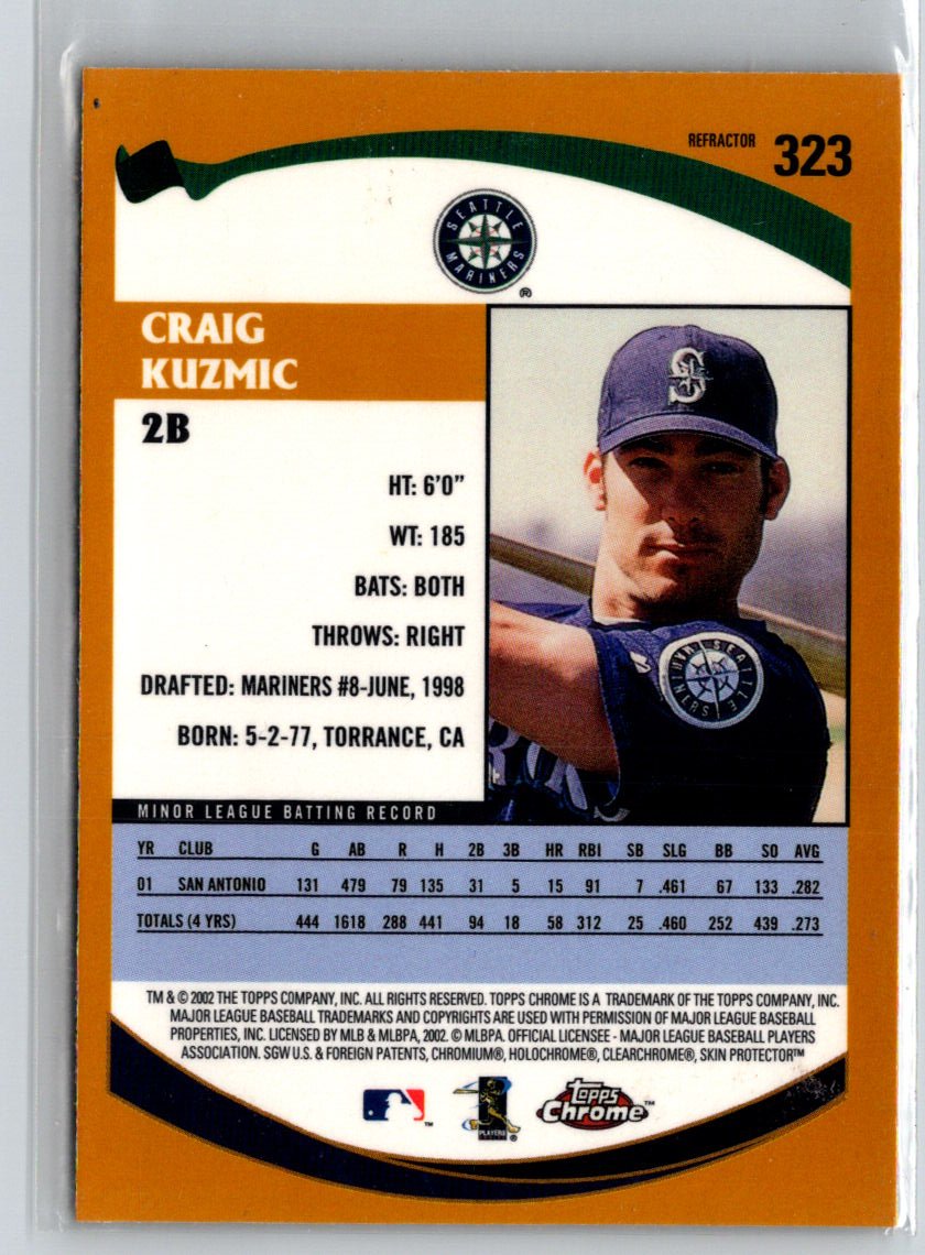 2002 Topps Chrome #323 Craig Kuzmic Gold Refractors G26