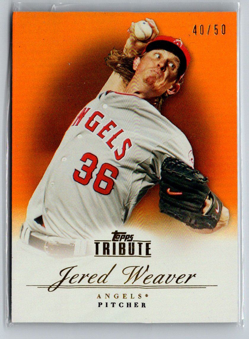 2012 Topps Tribute #87 Jered Weaver Orange #/50 G27