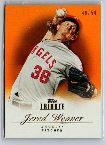 2012 Topps Tribute #87 Jered Weaver Orange #/50 G27
