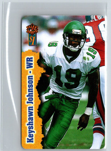 1997 Score Board Talk N' Sports #7 Keyshawn Johnson Phone Cards $1 G27