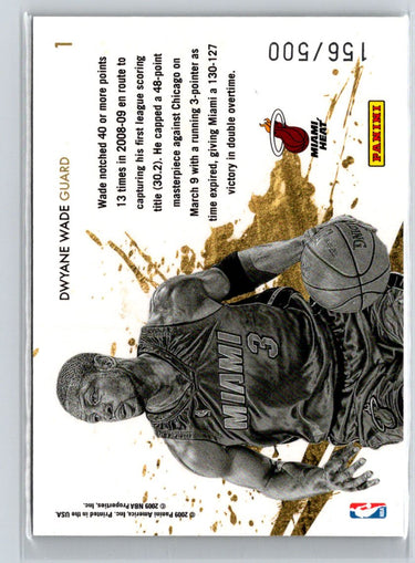 2009-10 Panini Rookies & Stars #1 Dwyane Wade Gold Stars Gold #/500 G27