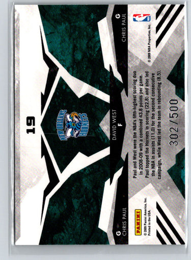 2009-10 Rookies & Stars #19 Chris Paul / David West Team Leaders Gold #/500 G27