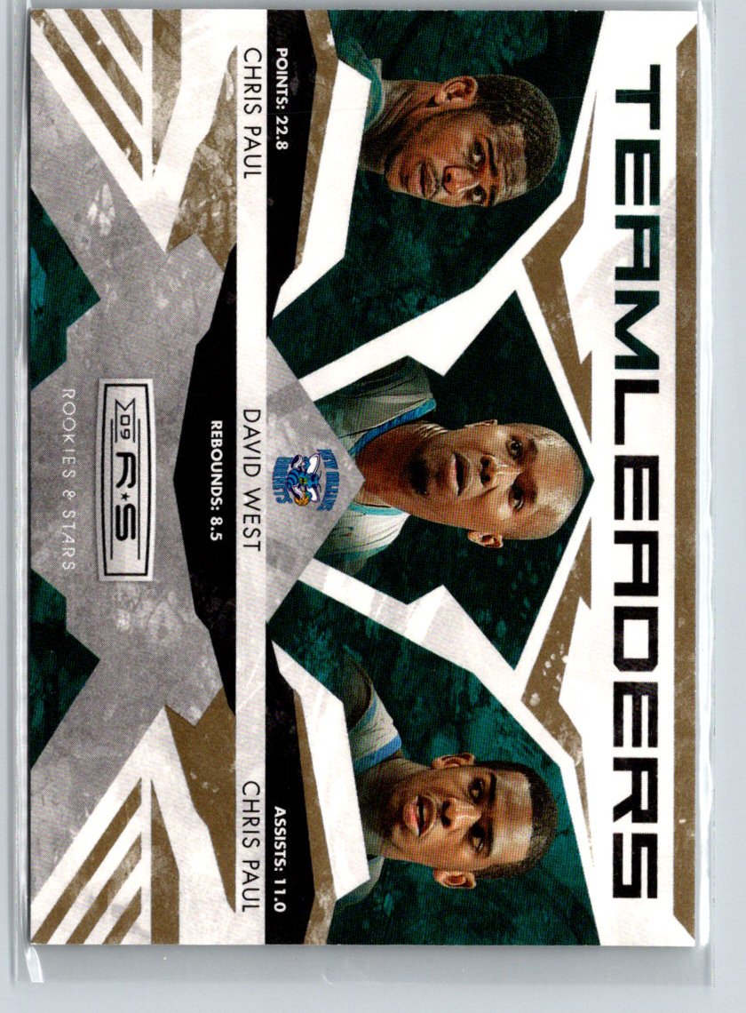 2009-10 Rookies & Stars #19 Chris Paul / David West Team Leaders Gold #/500 G27
