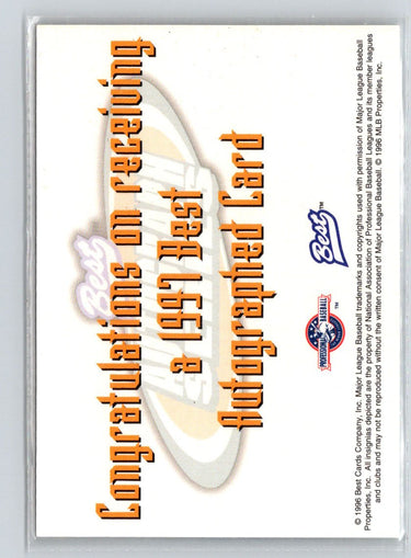 1997 Best #NNO Brett Tomko Autographs Prospect Series G28