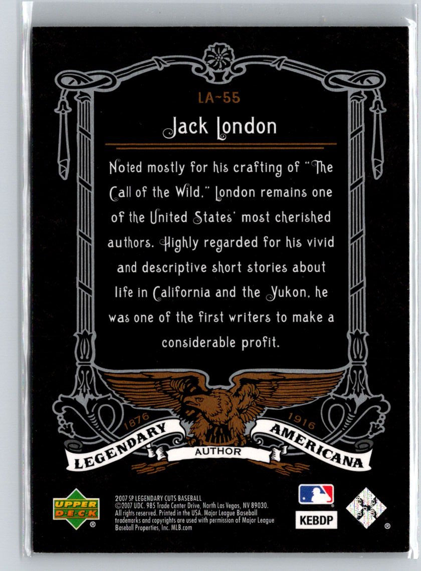 2007 SP Legendary Cuts Jack London Legendary Americana #/550 G29