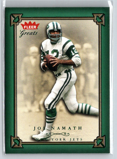 2004 Fleer Greats of the Game #5 Joe Namath Green/Red #/500 G29