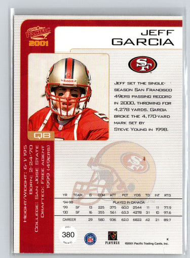 2001 Pacific #380 Jeff Garcia Hobby LTD #/99 G29