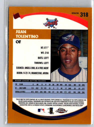 2002 Topps Chrome #318 Juan Tolentino Gold Refractors G29