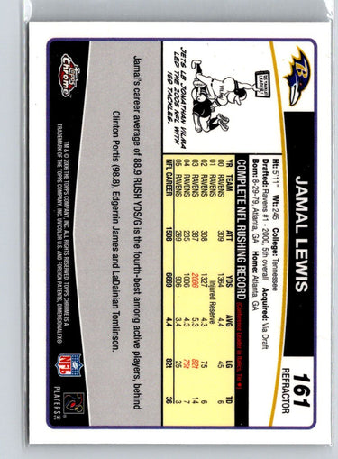 2006 Topps Chrome #161 Jamal Lewis Refractors G31