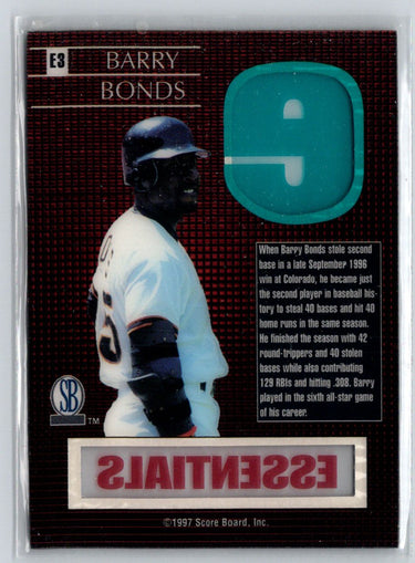 1997 Score Board Talk N' Sports #E3 Barry Bonds Essentials G31