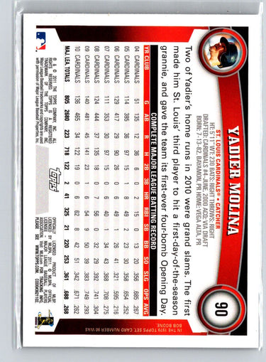 2011 Topps #90 Yadier Molina Black Border G32