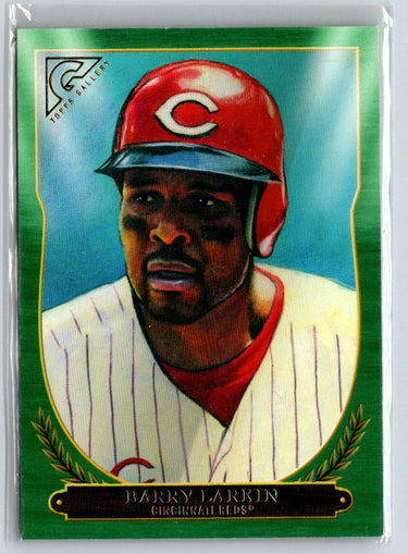 2018 Topps Gallery #HOF-22 Barry Larkin Hall of Fame Gallery Green #/250 G32