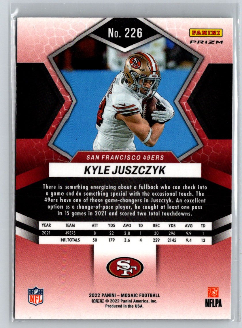 2022 Panini Mosaic #226 Kyle Juszczyk Mosaic Green G33
