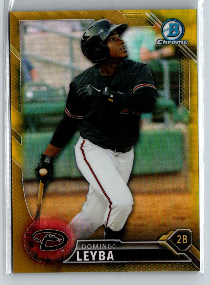 2016 Bowman #BCP3 Domingo Leyba Chrome Prospects Gold Refractor #/50 G33