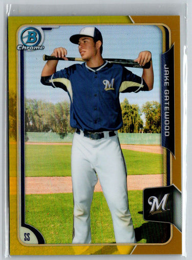 2015 Bowman Draft #104 Jake Gatewood Chrome Gold Refractors #/50 G33