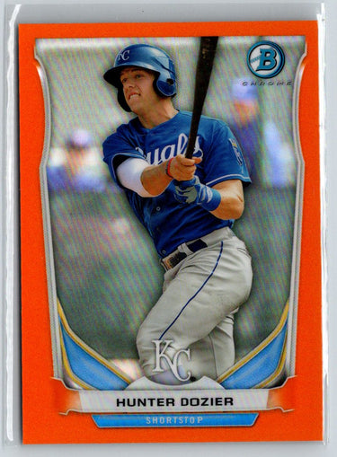 2014 Bowman #BCP51 Hunter Dozier Chrome Prospects Orange Refractors #/25 G34