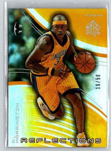 2003-04 Upper Deck Triple Dimensions #29 Al Harrington Reflections Gold #/50 G34