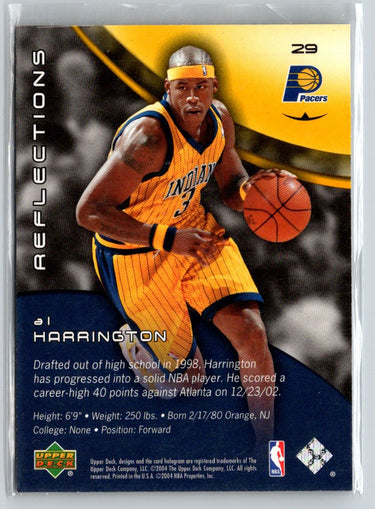 2003-04 Upper Deck Triple Dimensions #29 Al Harrington Reflections Gold #/50 G34