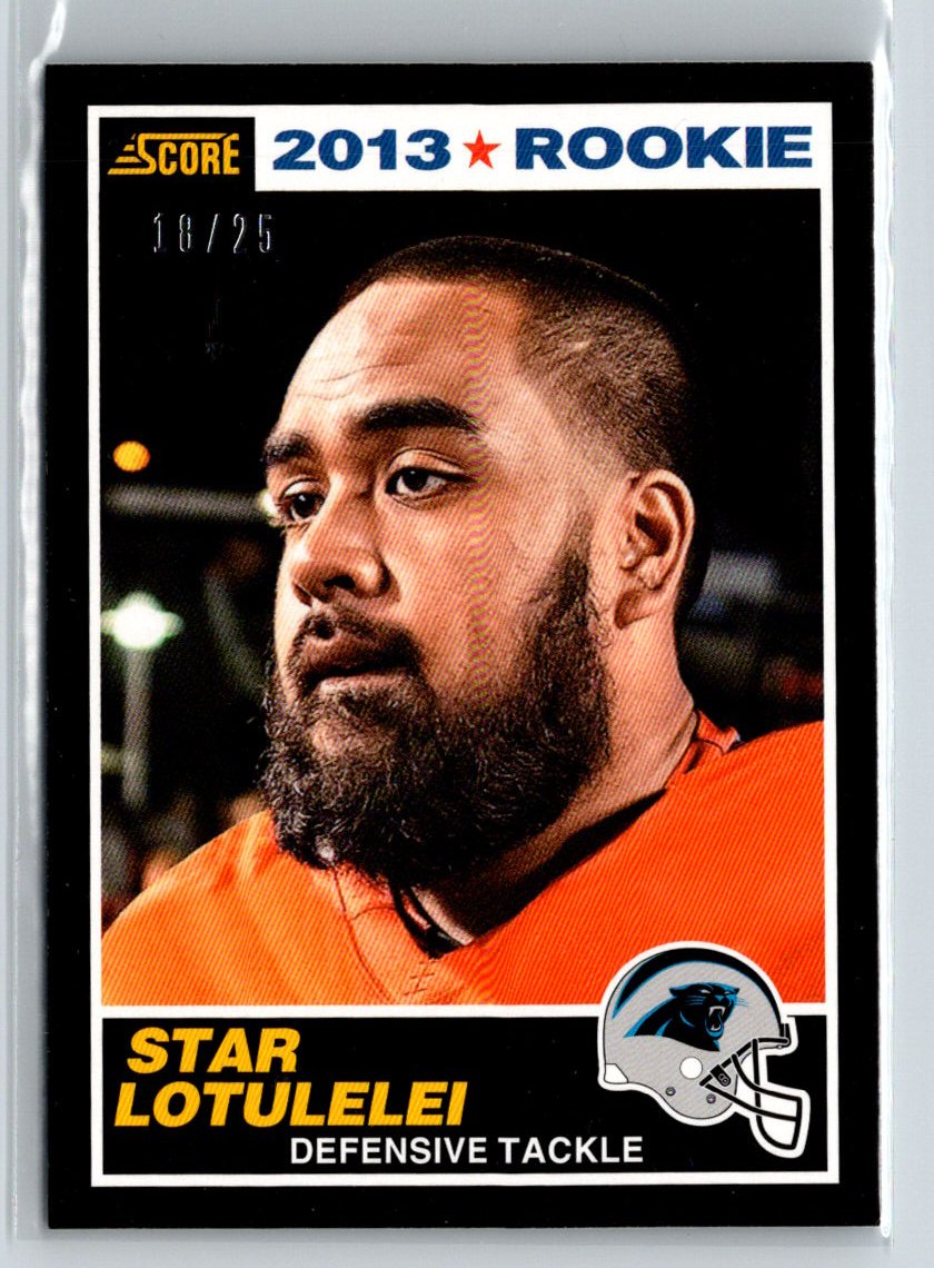2013 Score #424 Star Lotulelei Black #/25 G35