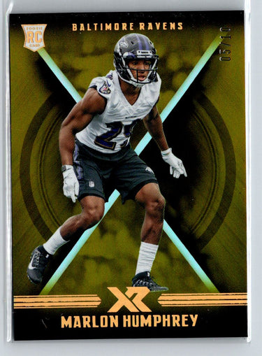 2017 Panini XR #122 Marlon Humphrey Gold #/10 G35