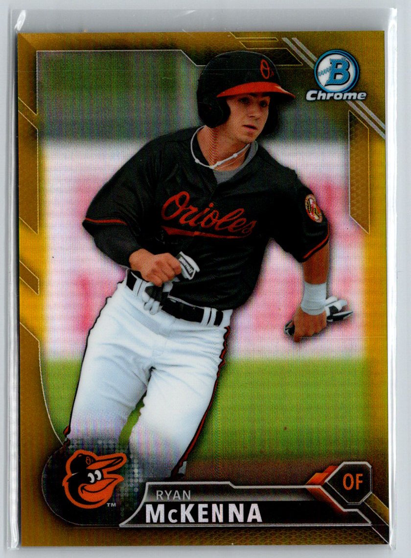 2016 Bowman Chrome #BCP191 Ryan McKenna Prospects Gold Refractor #/50 G35
