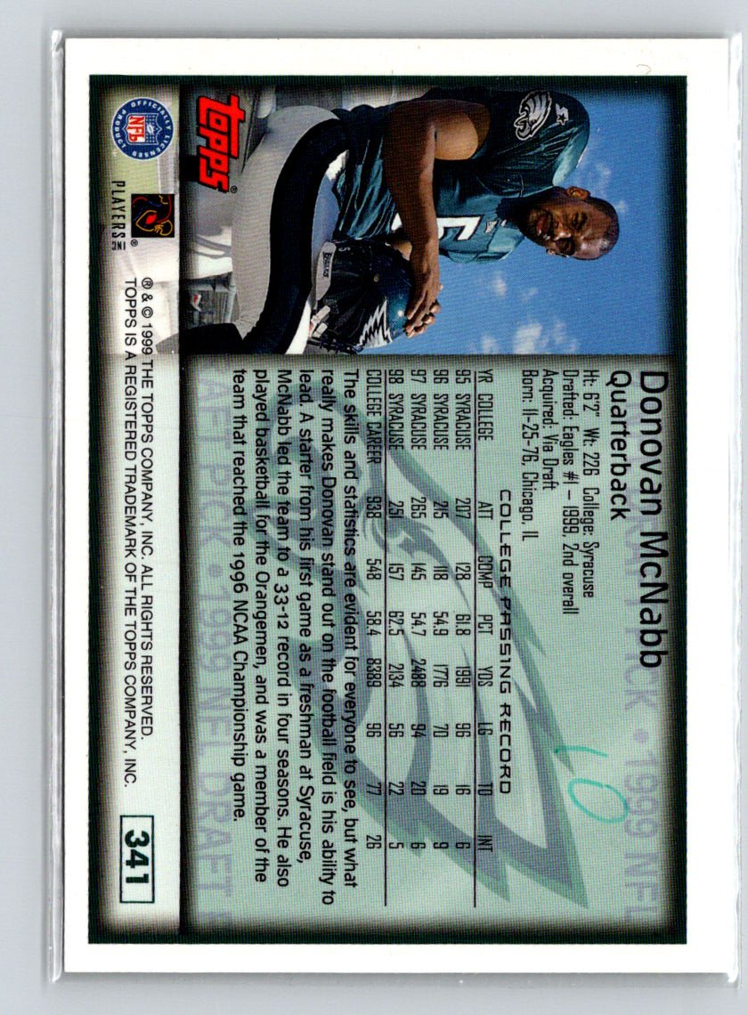 1999 Topps #341 Donovan McNabb G36