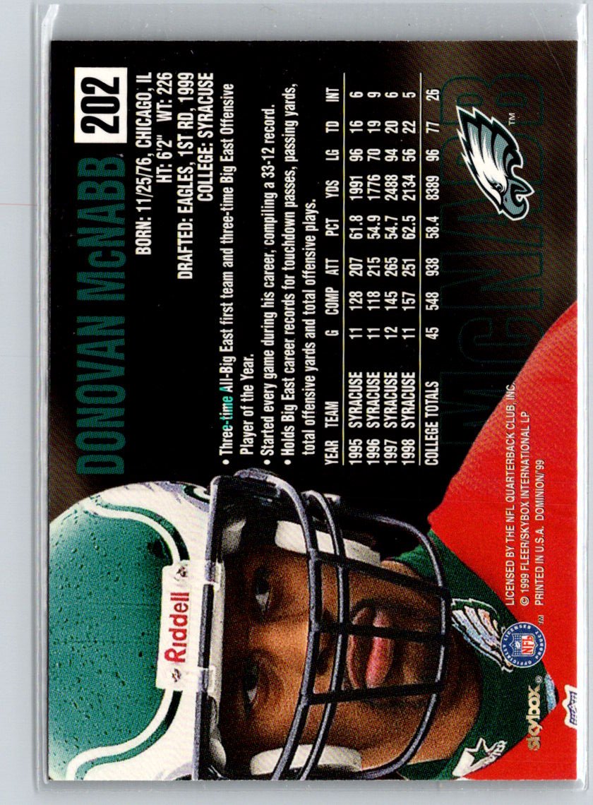 1999 SkyBox Dominion #202 Donovan McNabb G36