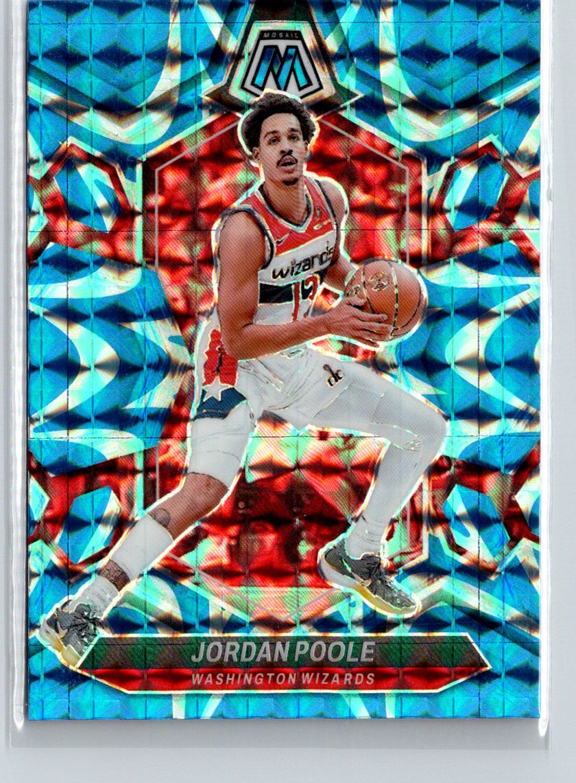 2023-24 Panini Mosaic #27 Jordan Poole Reactive Blue G36