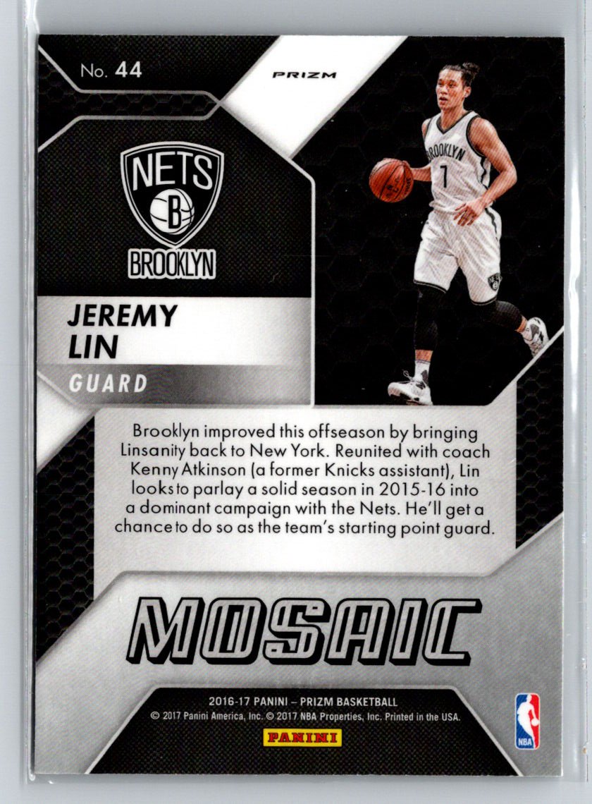 2016-17 Panini Mosaic Prizm #44 Jeremy Lin G36