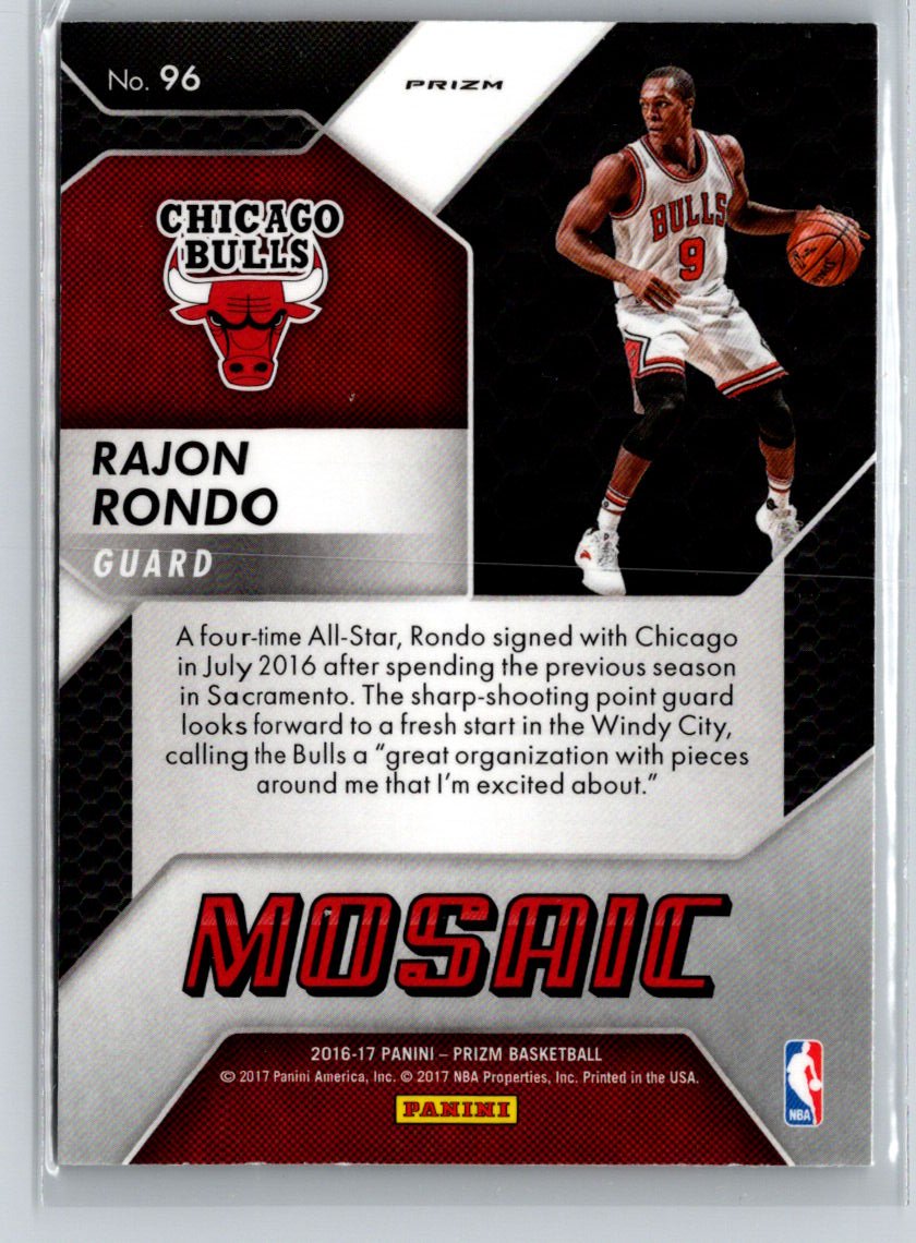 2016-17 Panini Mosaic Prizm #96 Rajon Rondo G36