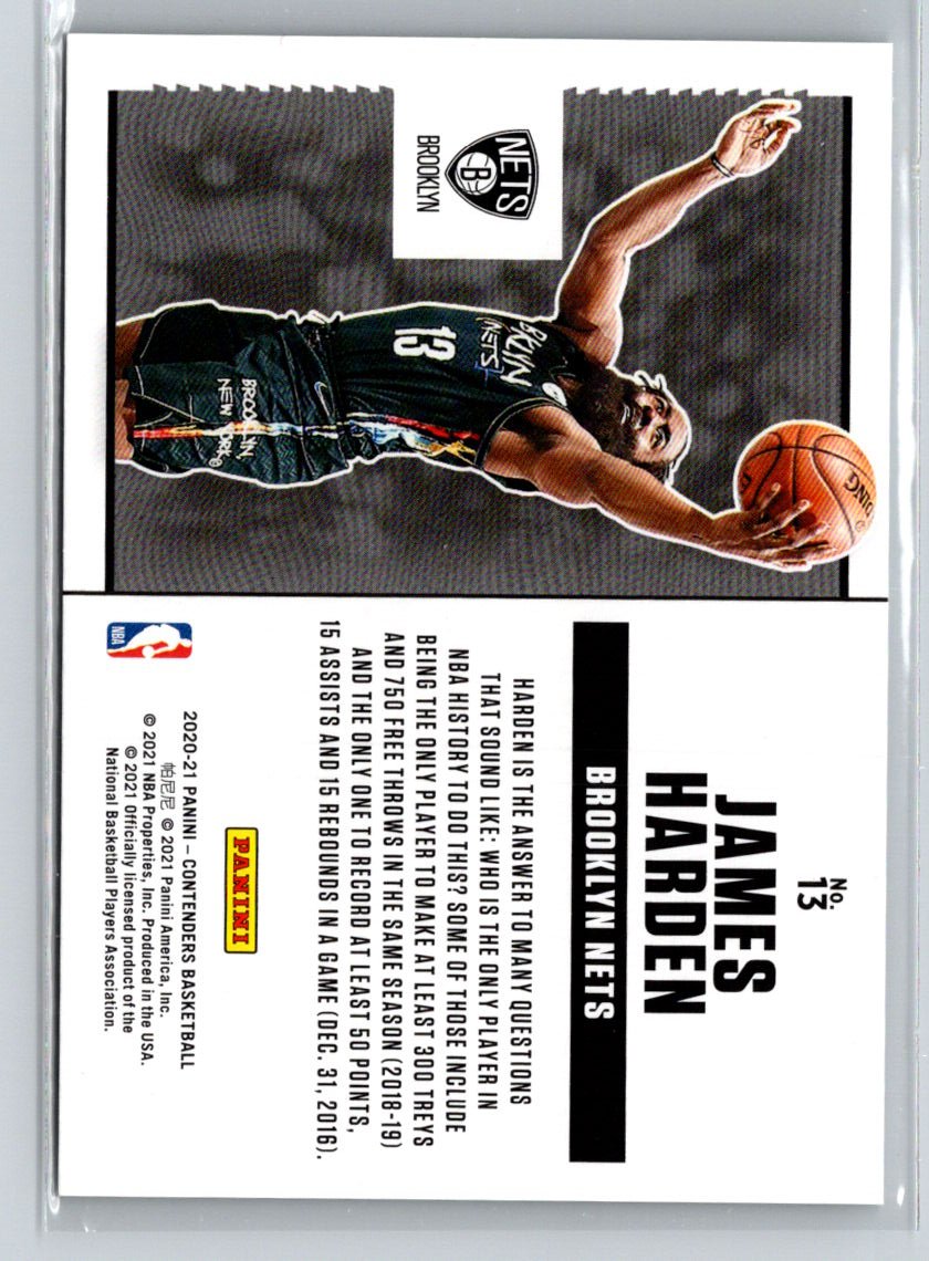 2020-21 Panini Contenders #13 James Harden Suite Shots G37