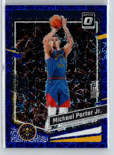 2023-24 Donruss Optic #102 Michael Porter Jr. Blue Velocity G38