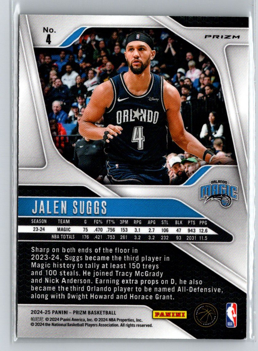 2024-25 Panini Prizm #4 Jalen Suggs Prizms Green Wave G38