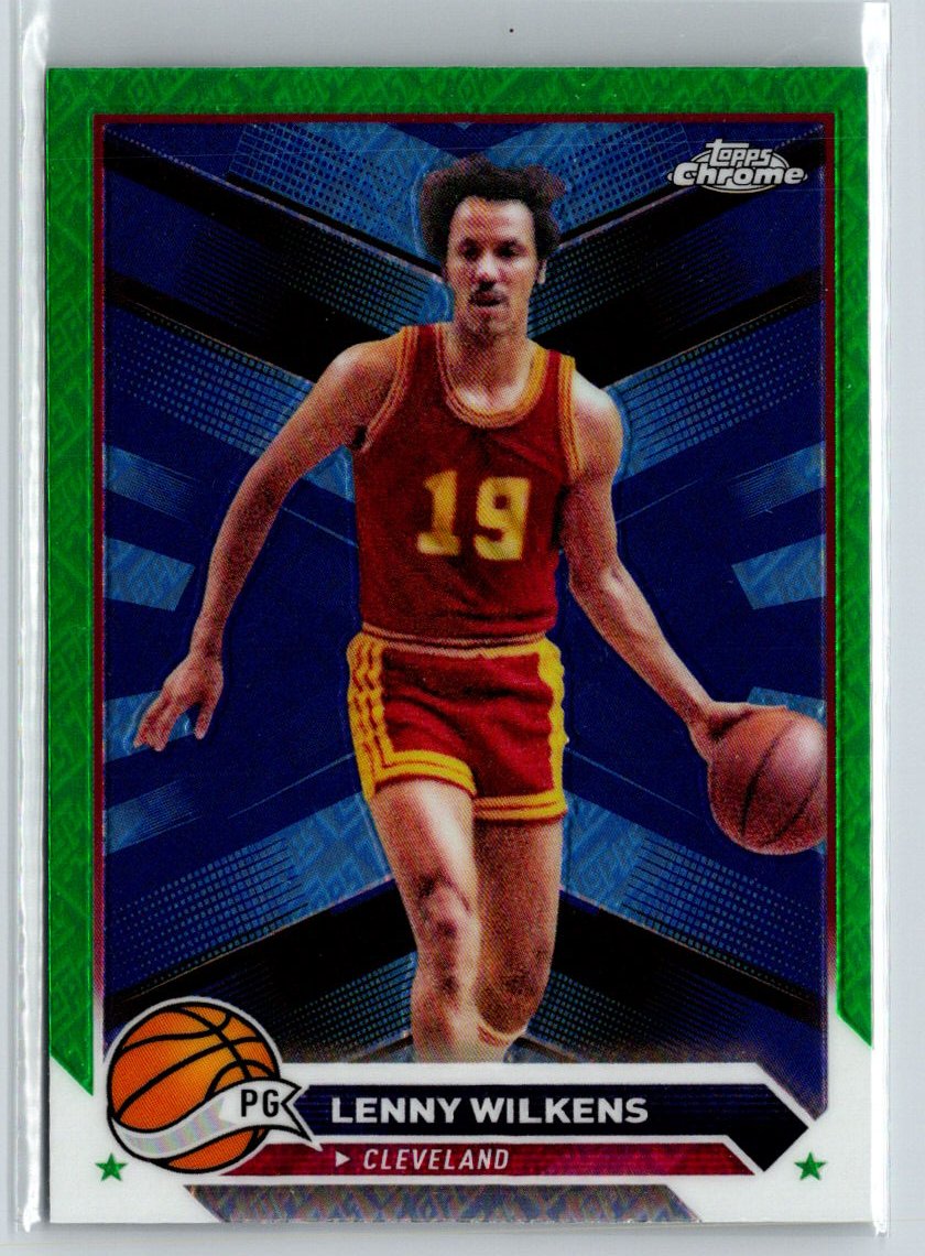 2024-25 Topps Chrome - Topps Green Refractor #14 Lenny Wilkens G38