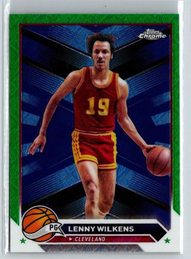 2024-25 Topps Chrome - Topps Green Refractor #14 Lenny Wilkens G38