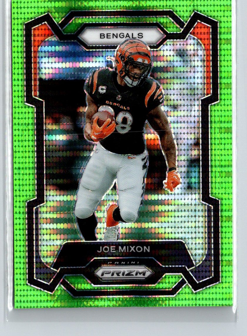 2023 Panini Prizm #58 Joe Mixon Neon Green Pulsar G39
