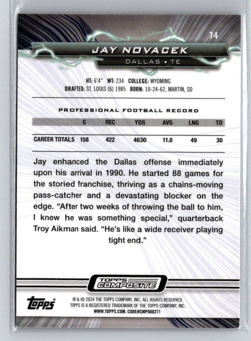 2023 Topps Composite #74 Jay Novacek Resurgence Refractor G39