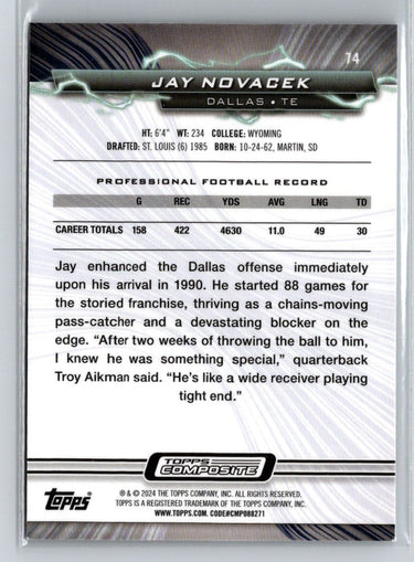 2023 Topps Composite #74 Jay Novacek Resurgence Refractor G39