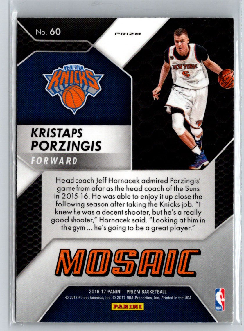 2016-17 Panini Mosaic Prizm #60 Kristaps Porzingis G39