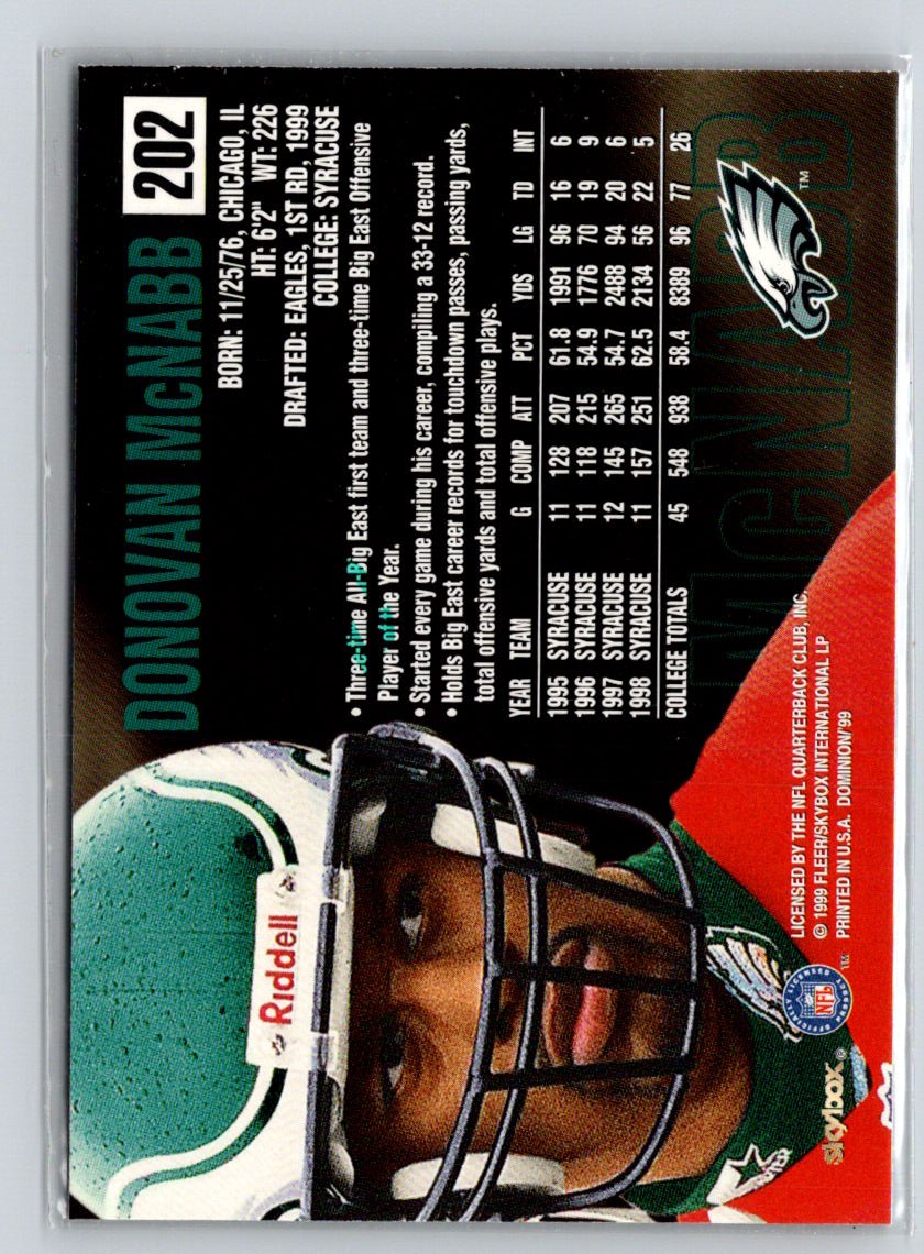 1999 SkyBox Dominion #202 Donovan McNabb G39