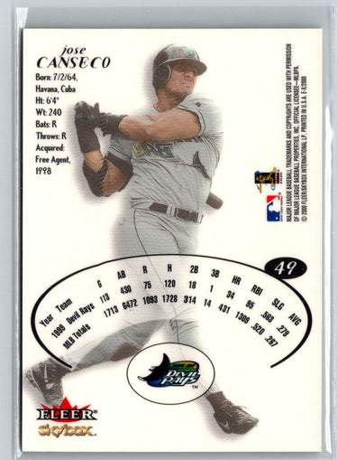 2000 Fleer E-X #49 Jose Canseco G40
