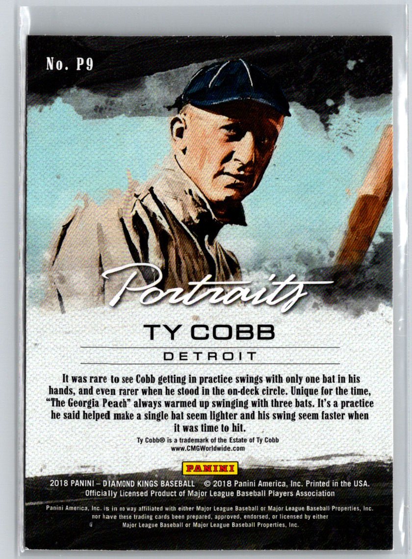 2018 Panini Diamond Kings #P9 Ty Cobb Portraits G40