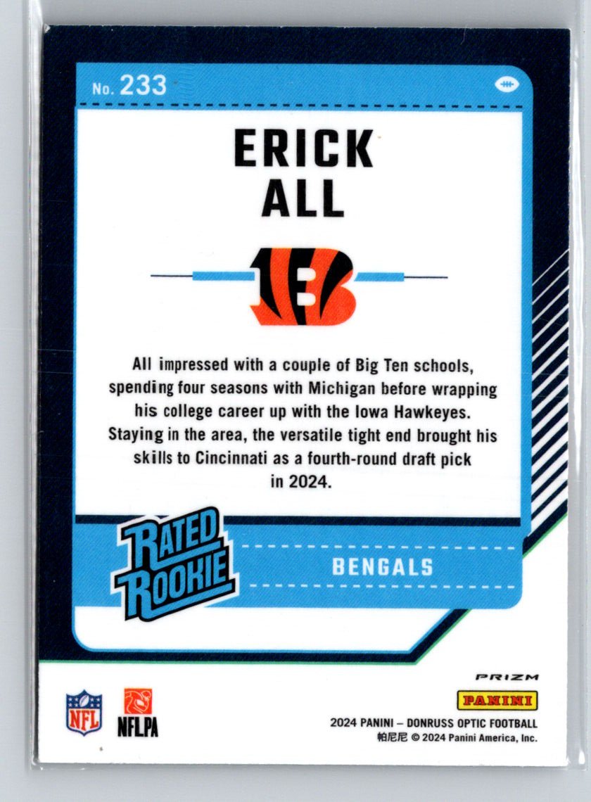 2024 Donruss Optic #233 Erick All Jr. Holo G41