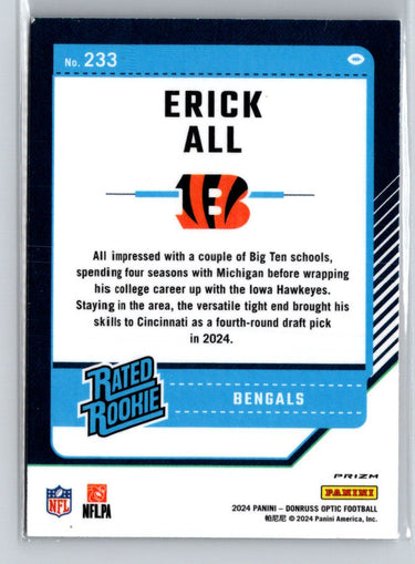 2024 Donruss Optic #233 Erick All Jr. Holo G41